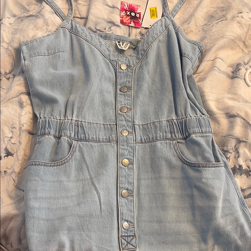 Roxy Light Blue Denim Top